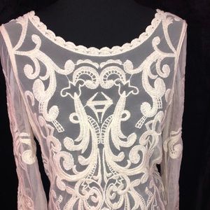 see through lace top